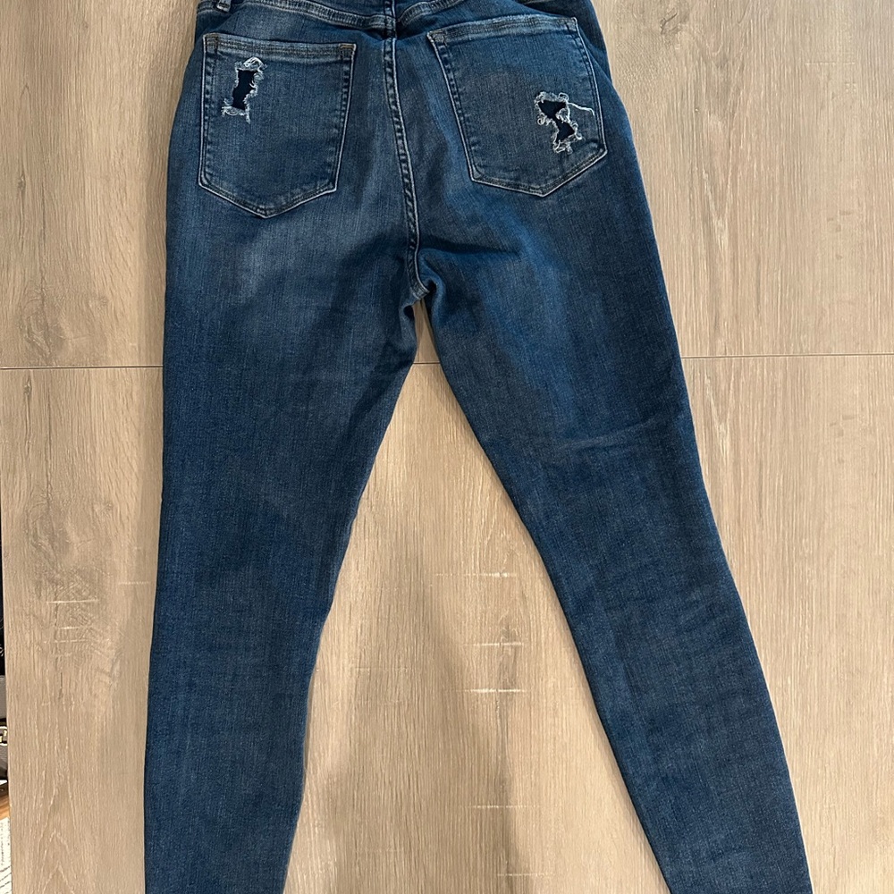 Good American Good Legs High Rise Skinny Jeans Sz 29 Dark Wash Stretch - Picture 4 of 5